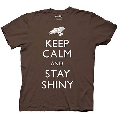 Firefly Keep Calm and Stay Shiny Brown T-Shirt